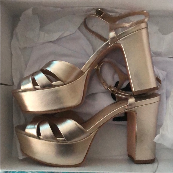 SCHUTZ Shoes - Schutz gold platform in mint condition
